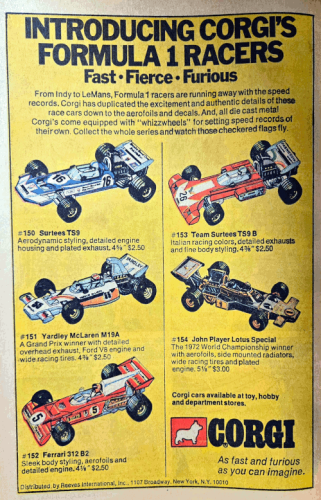 Corgi Formula 1 Cars - 1973