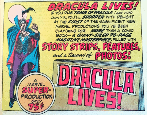 Dracula Lives Magazine - 1973
