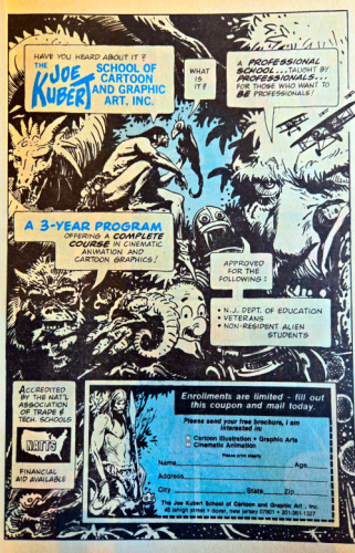 The Joe Kubert School Of Cartoon and Art - 1984