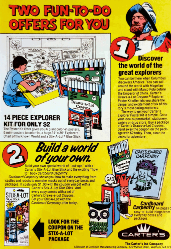 Carter's Art Supplies - 1977