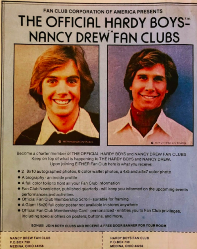 Hardy Boys Fan Club - 1972