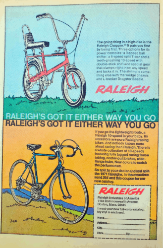 Raleigh Bicycles - 1971