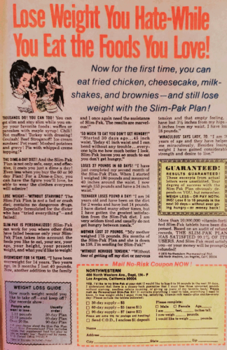 Slim Pak Plan - 1973