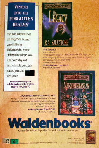 Walden Books Forgotten Realms - 1992