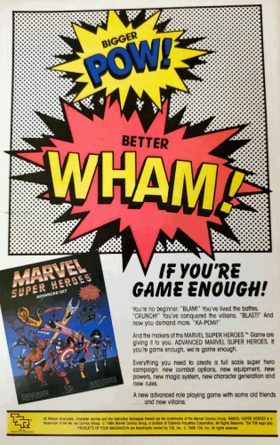 tsr marvel roleplaying 1988